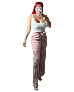 Pink lines pants