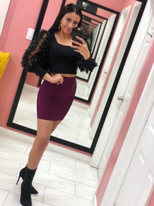Plum Mini Skirt
