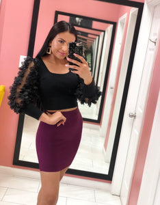 Plum Mini Skirt