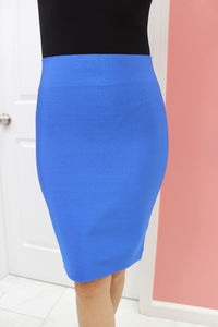 Lush Pencils Skirt Blue Bandage