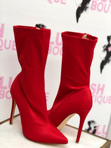 Boots red Lycra