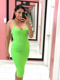 Chloe neon green long dress