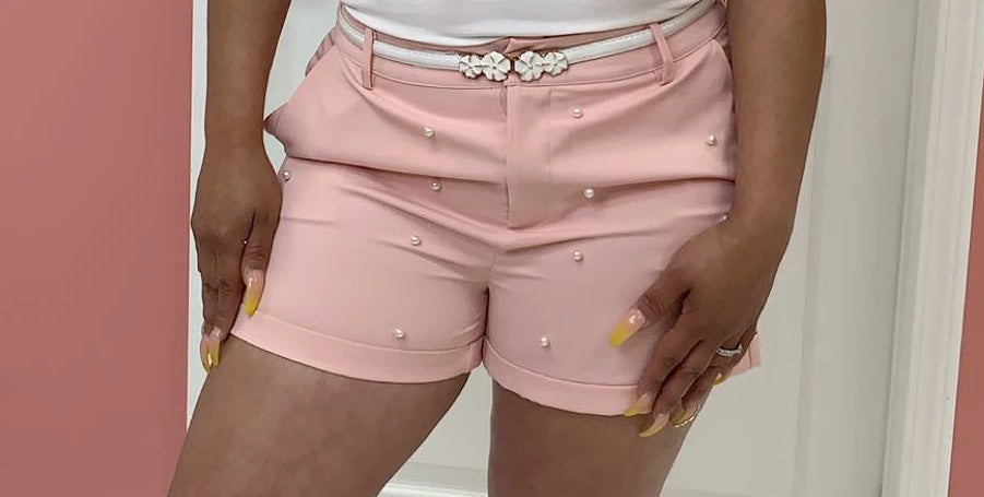 Pink pearl shorts