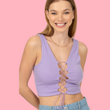 RUCHED FRONT CUT OUT WAIST CAMI