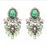 Green elegant earrings