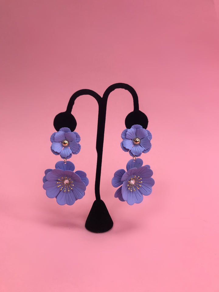 Lila Flower Earrings