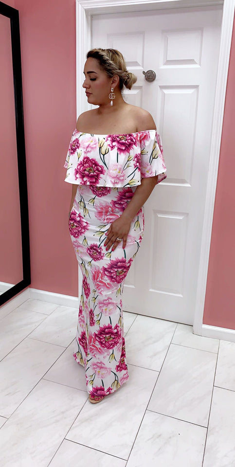 Pink Flower Maxi